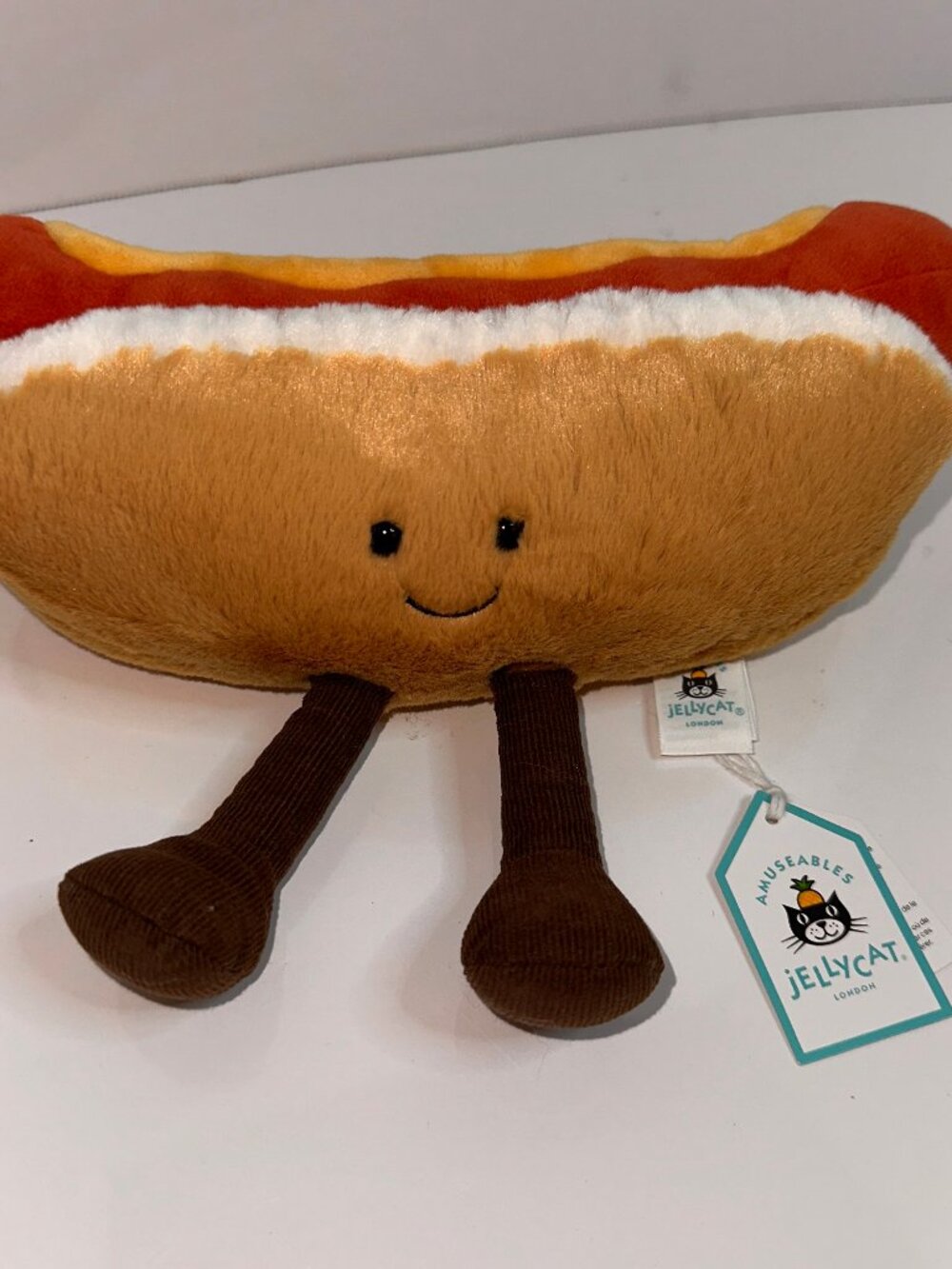 Jellycat Amuseables Hot Dog Hotdog Plush Stuffed Toy Small NWT 9"